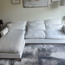 Bazil 2 Piece Sectional Sofa White