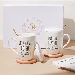 New Never Opened - Engagement Gift Coffee Cups 