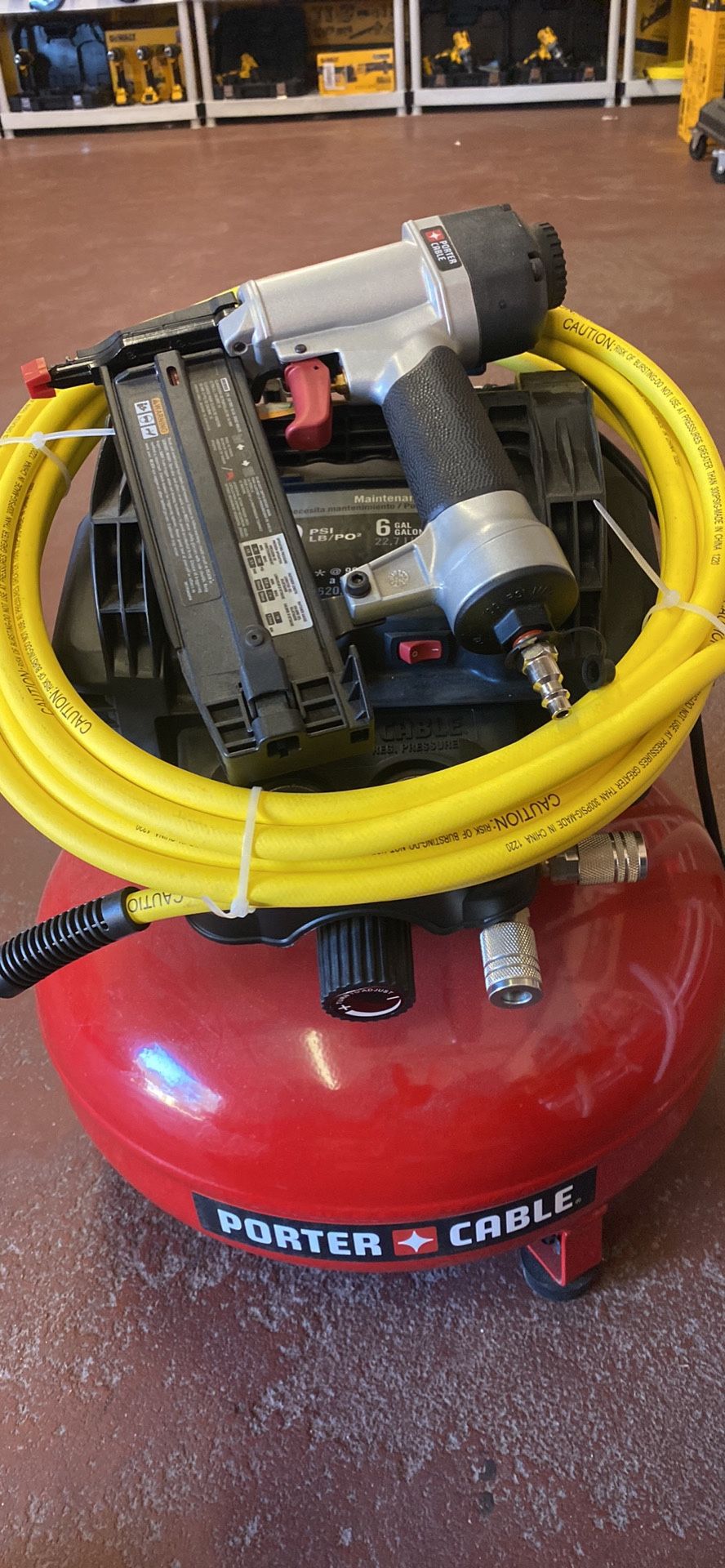 Porter-Cable 6 Gal. 150 PSI Portable Electric Air Compressor and 18-Gauge Brad Nailer Combo Kit