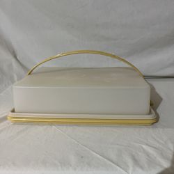 ❗️Vintage Tupperware Harvest Gold cake carrier❗️