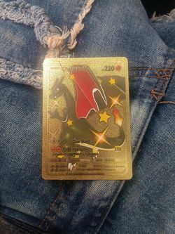 Charizard V gold pokemon card