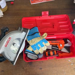 Kids Toy Toolbox And Electric Hand Saw Toy