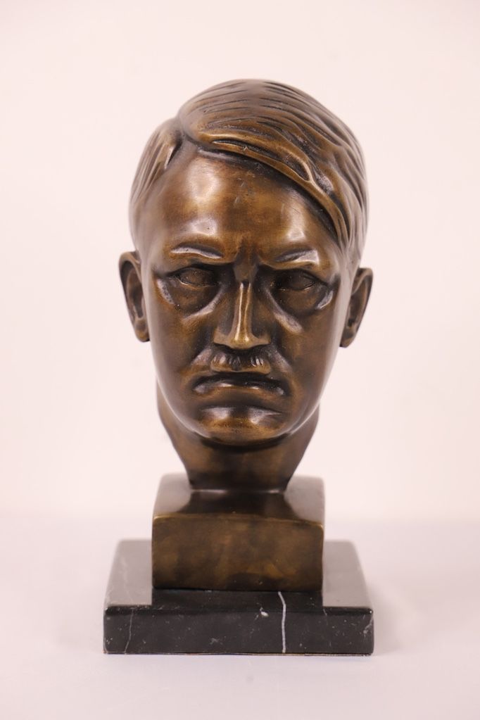 SALE! Rare Pre-WWII Bronze Desk Bust of Adolf Hitler circa 1932