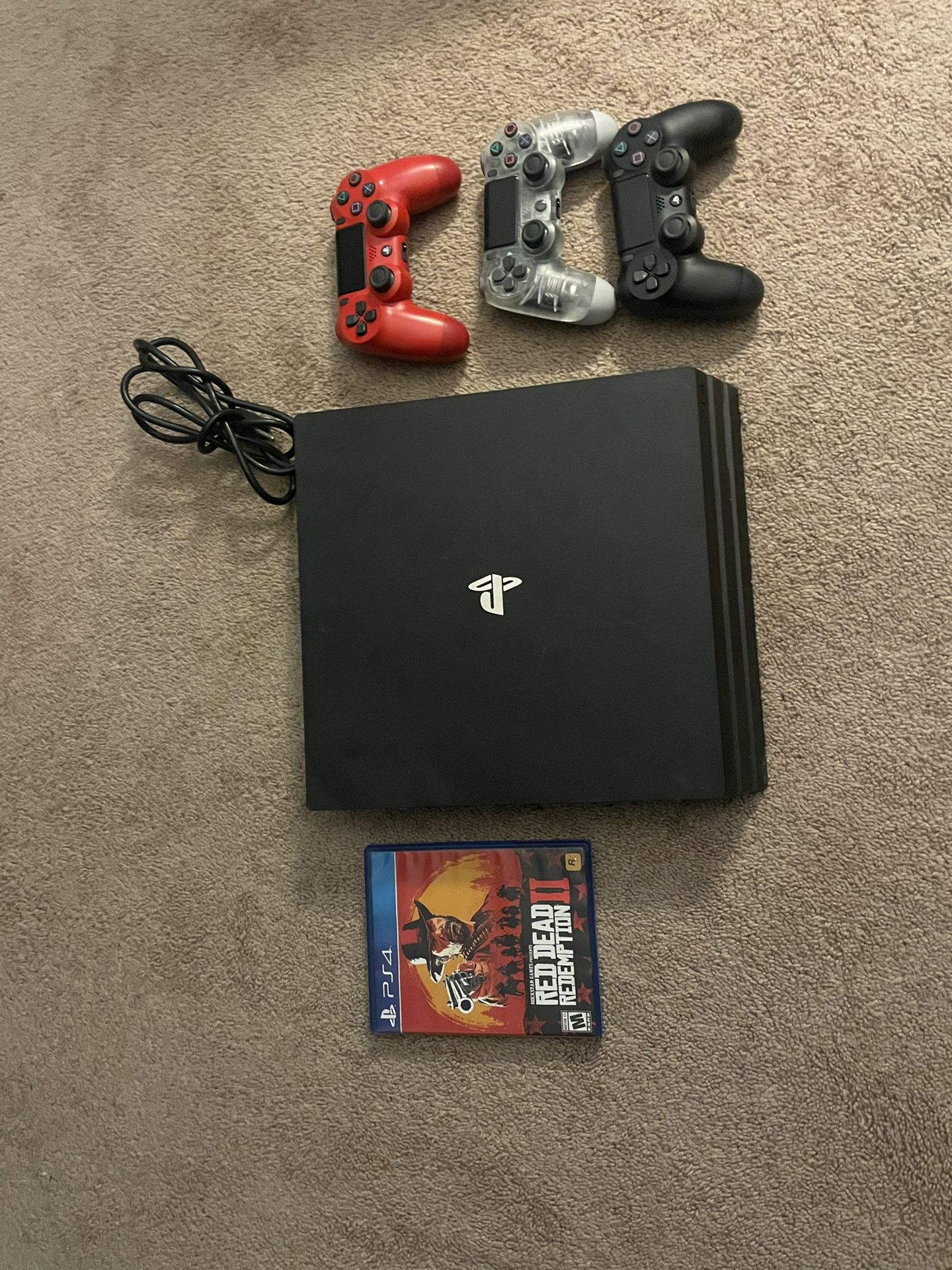 PS4 Pro With 3 Controllers And RD2