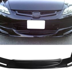 Fits 03-05 Honda Accord Sedan 4Door Mugen Style Front Bumper Lip Spoiler PU