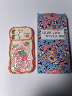 Glitter Strawberry iPhone Phone Case