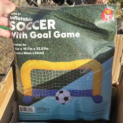 Inflatable soccer net