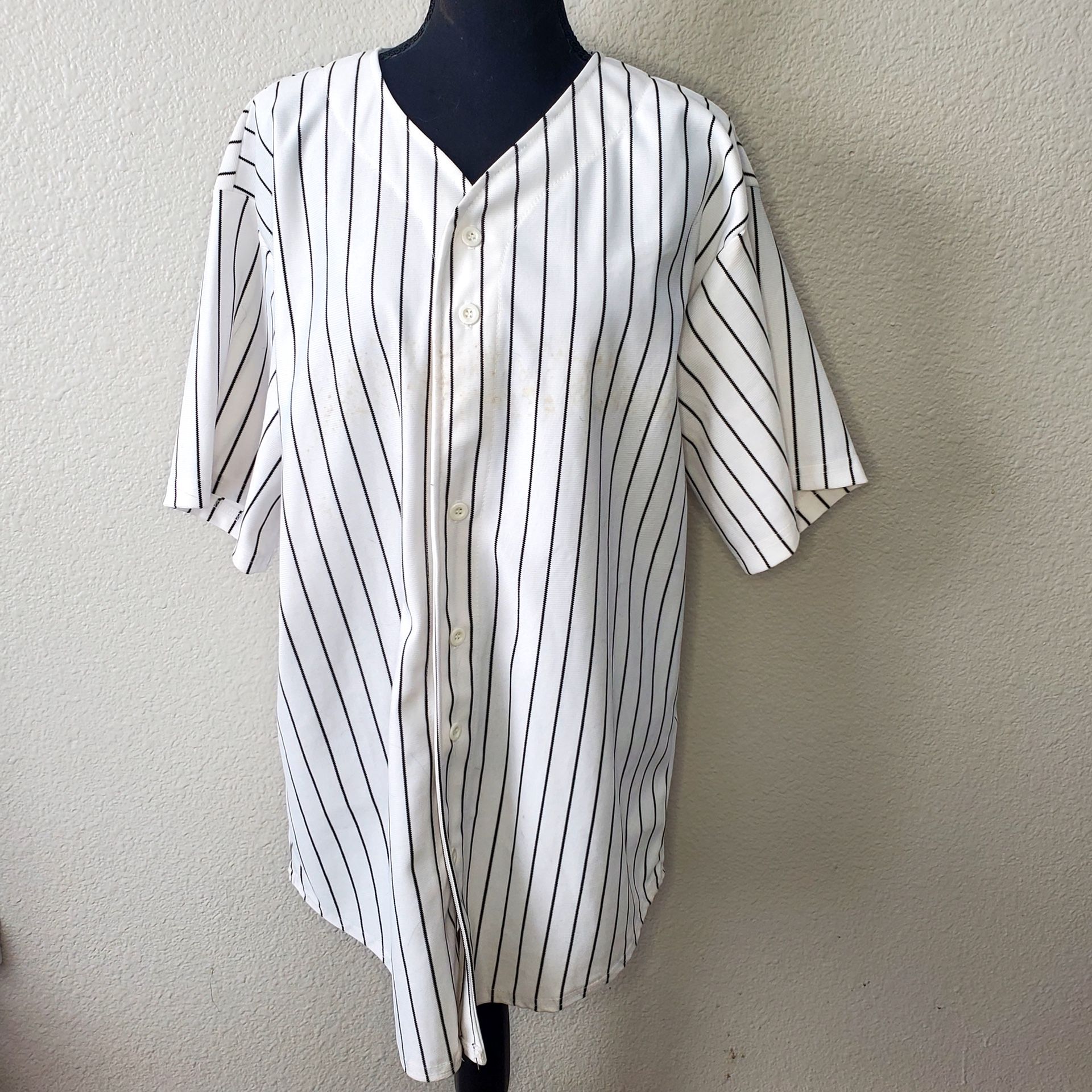 Teamwork Athletic Black And White Baseball Max Meyer Number 2 Button Up Size: XL
