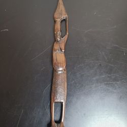 Hand Carved African Folk Art Wood Statue