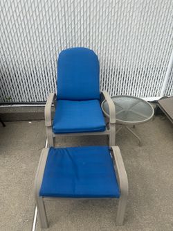 2 chairs and chaise lounges