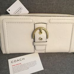 💜 New Authentic Coach Wallet, Designer Coach Zip Around Wallet, Coach Leather Wallet, Coach Signature Buckle Wallet 