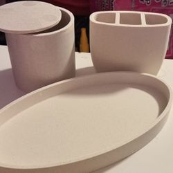 Bathroom Soap Dish Toothbrush Holder And Jar