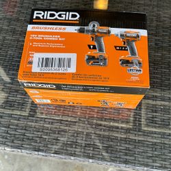 RIDGID R9208 is an 18V Brushless Cordless 2-Tool Combo Kit