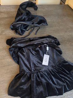 ASTR the Label Black Velvet Witch Costume Set