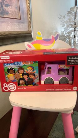 Little People Ice Cream Truck, Figure Nd 10 Page Book! Linited Edition Gift Set Fisher - Price