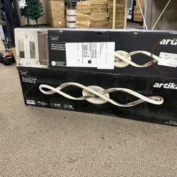 Swirl 27 in. 1-Light Chrome Modern Integrated LED Vanity Light Bar for Bathroom