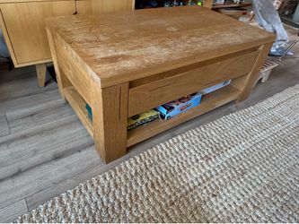 Wood coffee table