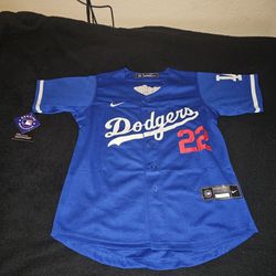 Dodgers Youth Kershaw Blue Jerseys $60ea Firm S M L Xl 