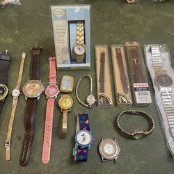 Cool Lot Of Vintage Watches & Bands