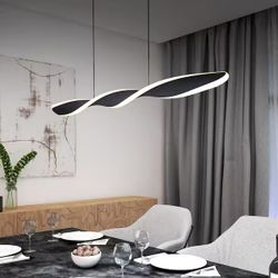 Artika Finley Linear Pendant Light In Matte Black