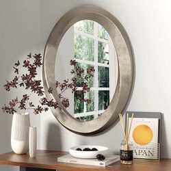 Antique Oval Wall Art Mirror Beveled Frame Accent Gold Classic Glass,Size: 23.62" x 31.49"