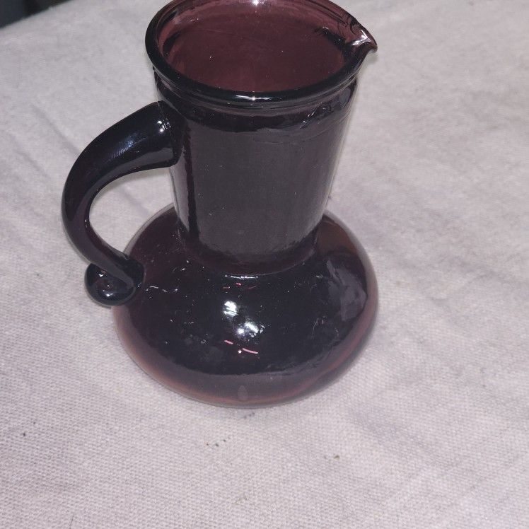 Purple Glass Small Pitcher