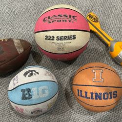 Basketballs Footballs