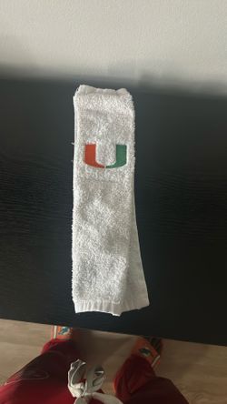university of miami towel from jacolby george