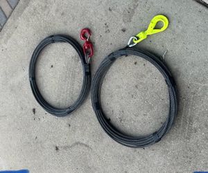 Tow truck winch cable for flatbed