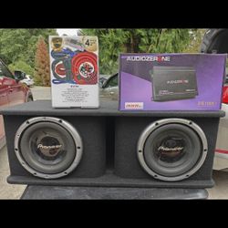 Pioneer PRO Competition 10" Subs Skar Box 2000 Watt Amp And Wiring