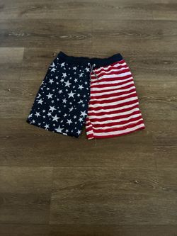 American Flag Print Shorts