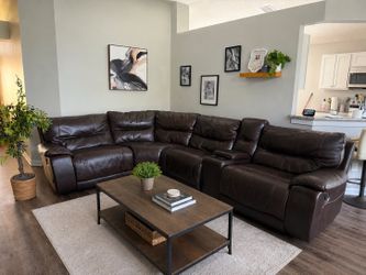 Real Leather Sectional