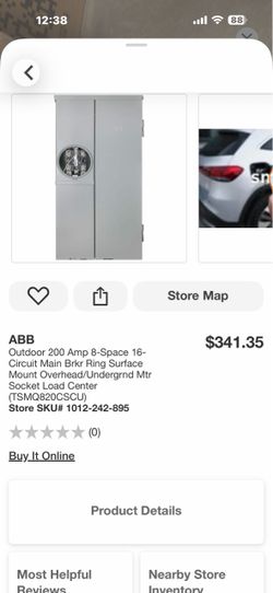 ABB Outdoor 200 Amp 8-Space 16-Circuit Main Brkr Ring Surface Mount Overhead/Undergrnd Mtr Socket Load Center (TSMQ820CSCU)