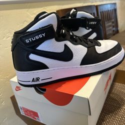 Air Force 1 Mid “stussy” Light Bone Black
