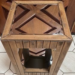 Vintage Solid Wood Mirror Table