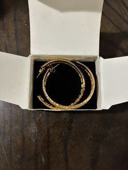 Gold plated earrings, $8 Each. There’s 10 of them 