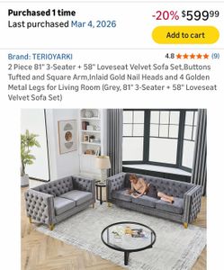 Sofa and Love Seat