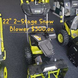 22" Blade ☆ 2 STAGE SNOW BLOWE 4SALE