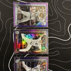 2025 Topps Update Purple Foil RC Lot – Mesa Jr, Chase Lee + Rasmussen