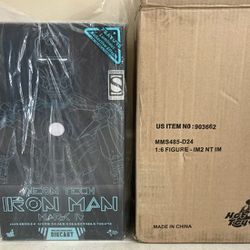 Hot Toys SDCC Iron Man 2 Neon Tech Iron Man Mark IV 1/6th Scale Die-cast Figure