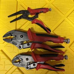 HUSKY VISE GRIP CR- V Locking Pliers Set Of 3 