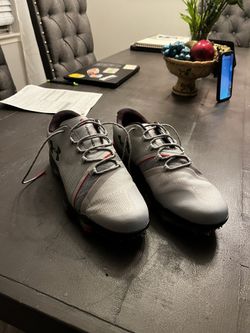 Grey Under Armour Golf Cleats