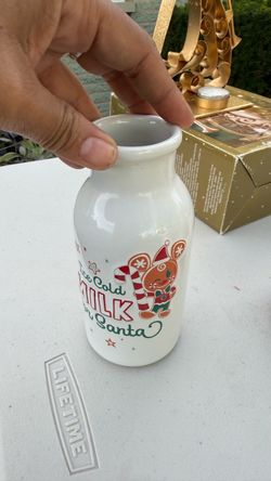 Christmas Ceramic Milk Bottle for Santa