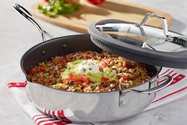 SARTEN DE 12" CON TAPA COLADORA DE SILICON 💕 PRINCESS HOUSE