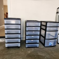 Plastic Storage Drawers / Shelf Organizers