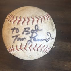 Tom Lasota sign softball