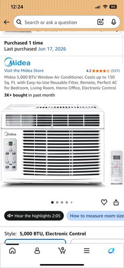Midea ac 5000 btu