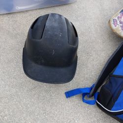 Baseball Helmet And Bag