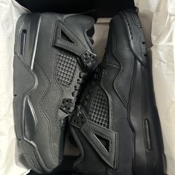 Air Jordan 4 Retro OG (GS) 'Black Cat' Size 7Y