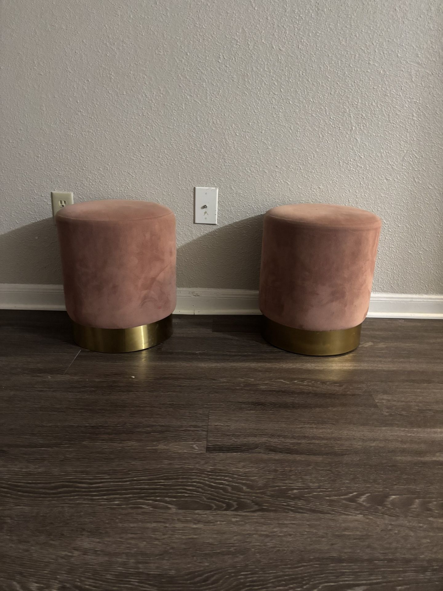 Pink And Gold Stools $30